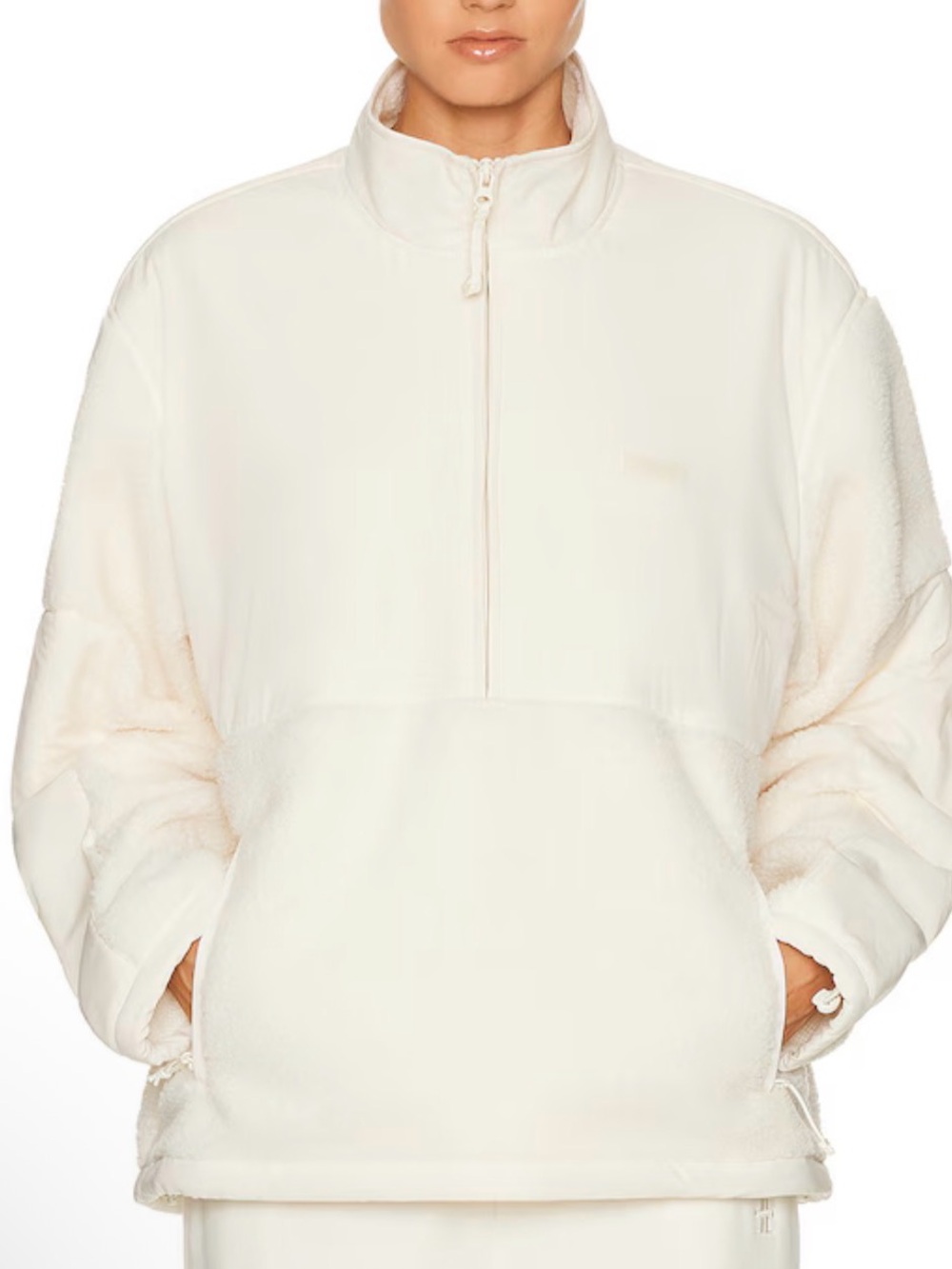 ⛷️🎿 SKIMS Teddy Half Zip Up Pullover | Ecru | XXS | NWT 🏷️